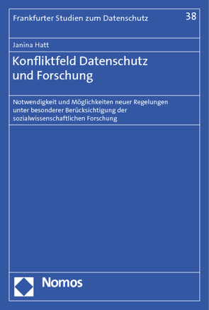 Konfliktfeld Datenschutz und Forschung von Hatt,  Janina