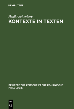 Kontexte in Texten von Aschenberg,  Heidi