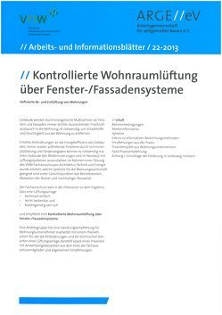 Kontrollierte Wohnraumlüftung über Fenster-/Fassadensysteme von Brosius,  Oliver, Oventrop,  Petra, Schwarzfeld,  Bernd, Walberg,  Dietmar