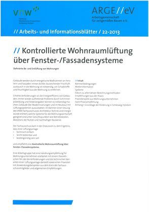 Kontrollierte Wohnraumlüftung über Fenster-/Fassadensysteme von Brosius,  Oliver, Oventrop,  Petra, Schwarzfeld,  Bernd, Walberg,  Dietmar