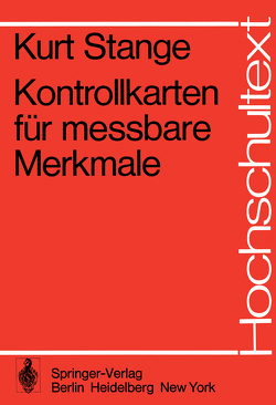 Kontrollkarten für messbare Merkmale von Deutler,  T., Stange,  K., Wilrich,  P.-T.