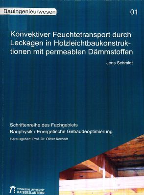 Konvektiver Feuchtetransport durch Leckagen in Holzleichtbaukonstruktionen mit permeablen Dämmstoffen von Schmidt,  Jens