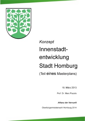 Konzept Innenstadtentwicklung Stadt Homburg von Piazolo,  Marc