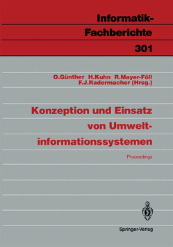 Konzeption und Einsatz von Umweltinformationssystemen von Günther,  Oliver, Kühn,  Helmut, Mayer-Föll,  Roland, Radermacher,  Franz J