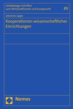 Kooperationen wissenschaftlicher Einrichtungen von Lappe,  Johannes