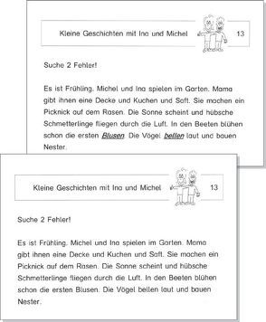 Kopiervorlagen „Fehler finden“ (Ina und Michel) von Schmidt,  Torsten