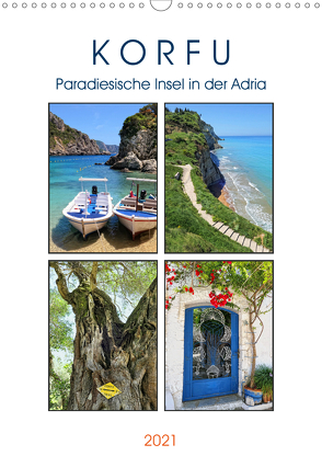 Korfu – Paradiesische Insel in der Adria (Wandkalender 2021 DIN A3 hoch) von Frost,  Anja