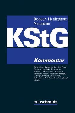 Körperschaftsteuergesetz von Berninghaus,  Holger, Dremel,  Ralf, Freeden,  Arne von, Graw,  Christian, Greinert,  Markus, Hageböke,  Jens, Heinemann,  Peter, Hendricks,  Michael, Herlinghaus,  Andreas, Hoffmann,  Thomas, Intemann,  Jens, Joisten,  Christian, Kirchhain,  Christian, Kümpel,  Andreas, Lange,  Carsten, Levedag,  Christian, Liekenbrock,  Bernhard, Neumann,  Ralf, Paetsch,  Ralf, Rödder,  Thomas, Staats,  Wendelin, Stangl,  Ingo, Stimpel,  Thomas