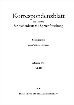 Korrespondenzblatt des Vereins für niederdeutsche Sprachforschung