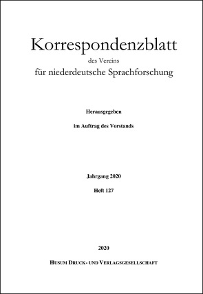 Korrespondenzblatt des Vereins für niederdeutsche Sprachforschung