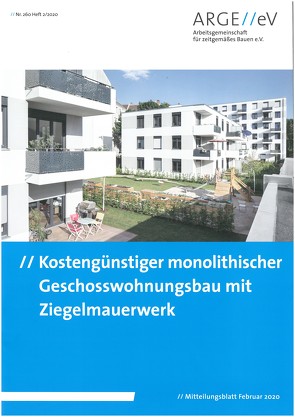 Kostengünstiger monolithischer Geschosswohnungsbau mit Ziegelmauerwerk von Gladisch,  Matthias, Gniechwitz,  Timo, Kempe,  Markus, Kuhlemann,  Clemens, Schermer,  Detleff, Walberg,  Dietmar