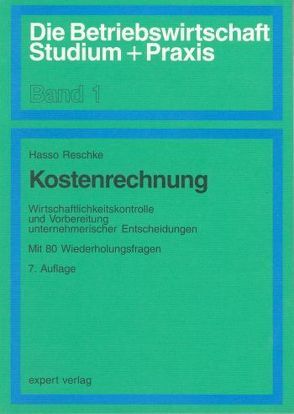 Kostenrechnung von Reschke,  Hasso