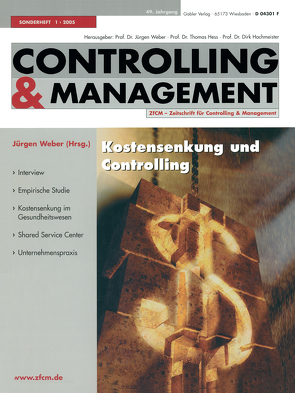 Kostensenkung und Controlling von Weber,  Juergen