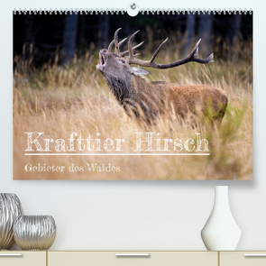 Krafttier Hirsch (Premium, hochwertiger DIN A2 Wandkalender 2022, Kunstdruck in Hochglanz) von Johann,  Schörkhuber