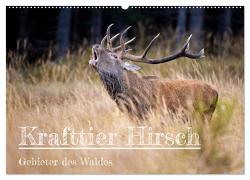 Krafttier Hirsch (Wandkalender 2024 DIN A2 quer), CALVENDO Monatskalender von Johann,  Schörkhuber