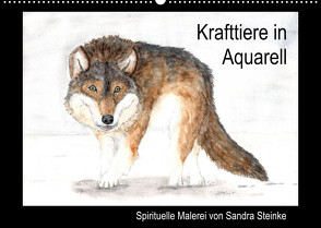 Krafttiere in Aquarell (Wandkalender 2023 DIN A2 quer) von Steinke,  Sandra