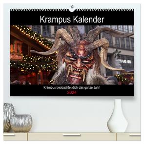 Krampus Kalender 2024 (hochwertiger Premium Wandkalender 2024 DIN A2 quer), Kunstdruck in Hochglanz von Müller,  Christian