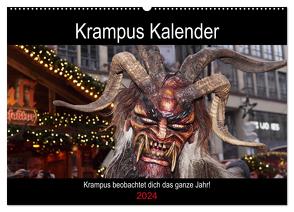 Krampus Kalender 2024 (Wandkalender 2024 DIN A2 quer), CALVENDO Monatskalender von Müller,  Christian