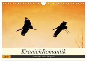 KranichRomantik (Wandkalender 2024 DIN A4 quer), CALVENDO Monatskalender von Delgado,  Julia