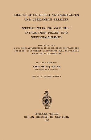 Krankheiten Durch Aktinomyzeten und Verwandte Erreger Wechselwirkung Zwischen Pathogenen Pilzen und Wirtsorganismus von Heite,  Hans-Joachim