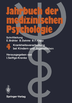 Krankheitsverarbeitung bei Kindern und Jugendlichen von Seiffge-Krenke,  Inge