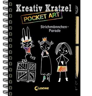 Kreativ-Kratzel Pocket Art: Strichmännchen-Parade von Kawamura,  Yayo