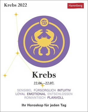 Krebs Kalender 2022 von Harenberg, Satorius,  Robert