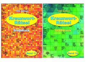 Kreuzworträtsel – in Großdruck – je Heft 128 Seiten – weisses Papier