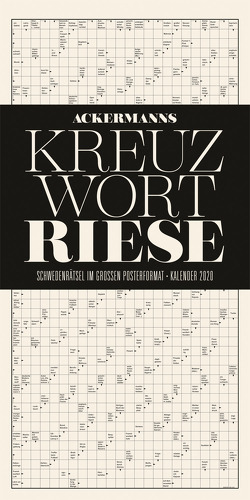 Kreuzwortriese – Kreuzworträtsel-Kalender 2020