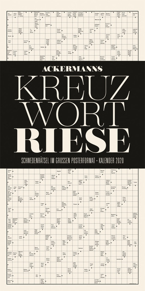 Kreuzwortriese – Kreuzworträtsel-Kalender 2020