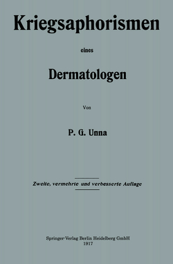 Kriegsaphorismen eines Dermatologen von Unna,  Paul Gerson