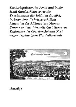 Kriegslasten und Pferdediebstahl-30jähriger Krieg von Temme,  Andrea