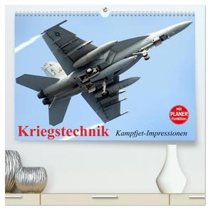 Kriegstechnik. Kampfjet-Impressionen (hochwertiger Premium Wandkalender 2024 DIN A2 quer), Kunstdruck in Hochglanz von Stanzer,  Elisabeth