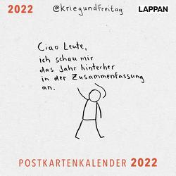 @kriegundfreitag Postkartenkalender 2022 von @KriegundFreitag