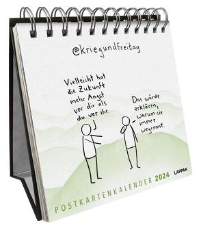 @kriegundfreitag Postkartenkalender 2024 von @KriegundFreitag