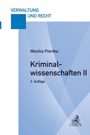 Kriminalwissenschaften II von Pientka,  Monika