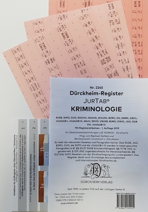 DürckheimRegister® KRIMINOLOGIE von Dürckheim,  Constantin, Holfeld,  Raphael