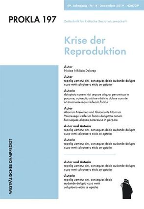 Krise der Reproduktion von 397,  PROKLA