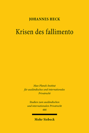 Krisen des fallimento von Heck,  Johannes