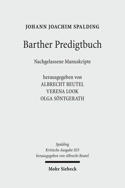 Kritische Ausgabe / Kritische Ausgabe von Beutel,  Albrecht, Look,  Verena, Söntgerath,  Olga, Spalding,  Johann J, Spankeren,  Malte van, Weidemann,  Christian, Wolff,  Christian Elmo, Zastrow,  Richard