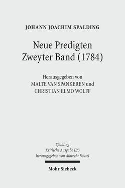 Kritische Ausgabe / Kritische Ausgabe von Look,  Verena, Söntgerath,  Olga, Spalding,  Johann J, Spankeren,  Malte van, Weidemann,  Christian, Wolff,  Christian E