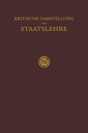 Kritische Darstellung der Staatslehre von Krabbe,  H.