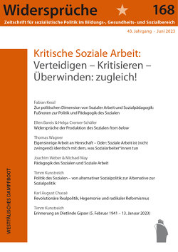 Kritische Soziale Arbeit von Widersprüche,  168