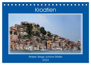 Kroatien – Wasser, Berge, schöne Städte (Tischkalender 2024 DIN A5 quer), CALVENDO Monatskalender von Frank,  Rolf