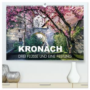 Kronach – drei Flüsse und eine Festung (hochwertiger Premium Wandkalender 2024 DIN A2 quer), Kunstdruck in Hochglanz von Thoermer,  Val