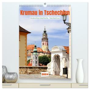 Krumau in Tschechien – Wunderschönes Cesky Krumlov (hochwertiger Premium Wandkalender 2024 DIN A2 hoch), Kunstdruck in Hochglanz von Kruse,  Gisela