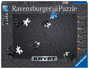 Ravensburger Krypt Puzzle Schwarz mit 736 Teilen, Schweres Puzzle für Erwachsene und Kinder ab 14 Jahren – Puzzeln ohne Bild, nur nach Form der Puzzleteile