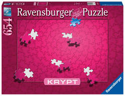 Ravensburger Krypt Puzzle Pink mit 654 Teilen, Schweres Puzzle für Erwachsene und Kinder ab 14 Jahren – Puzzeln ohne Bild, nur nach Form der Puzzleteile