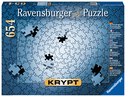 Ravensburger Krypt Puzzle Silber mit 654 Teilen, Schweres Puzzle für Erwachsene und Kinder ab 14 Jahren – Puzzeln ohne Bild, nur nach Form der Puzzleteile