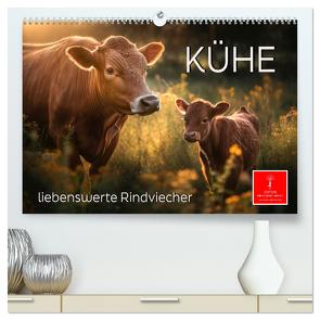 Kühe – liebenswerte Rindviecher (hochwertiger Premium Wandkalender 2024 DIN A2 quer), Kunstdruck in Hochglanz von Roder,  Peter
